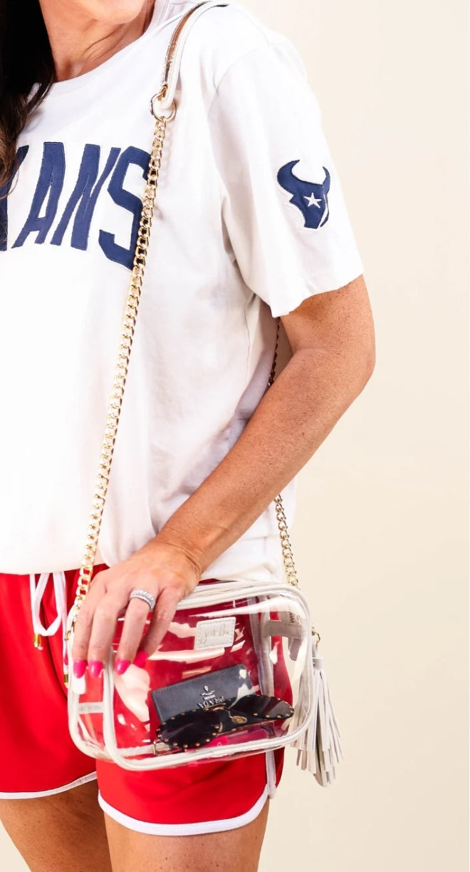 In the stadium clear bag
