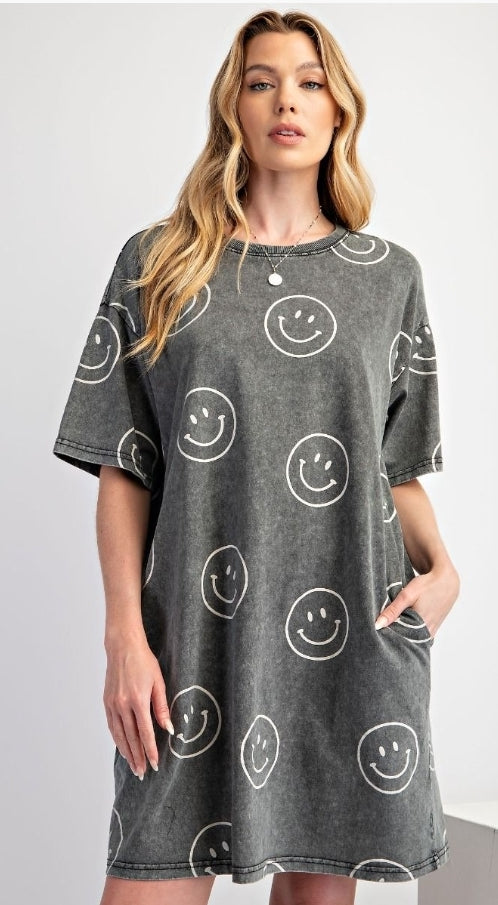 Washed Terry T-shirt Dress