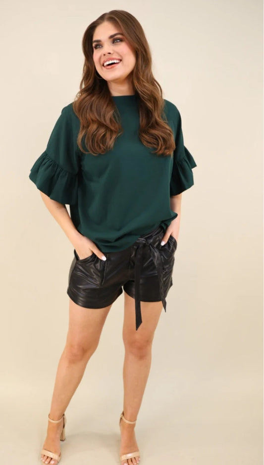 Ruffle sleeve top