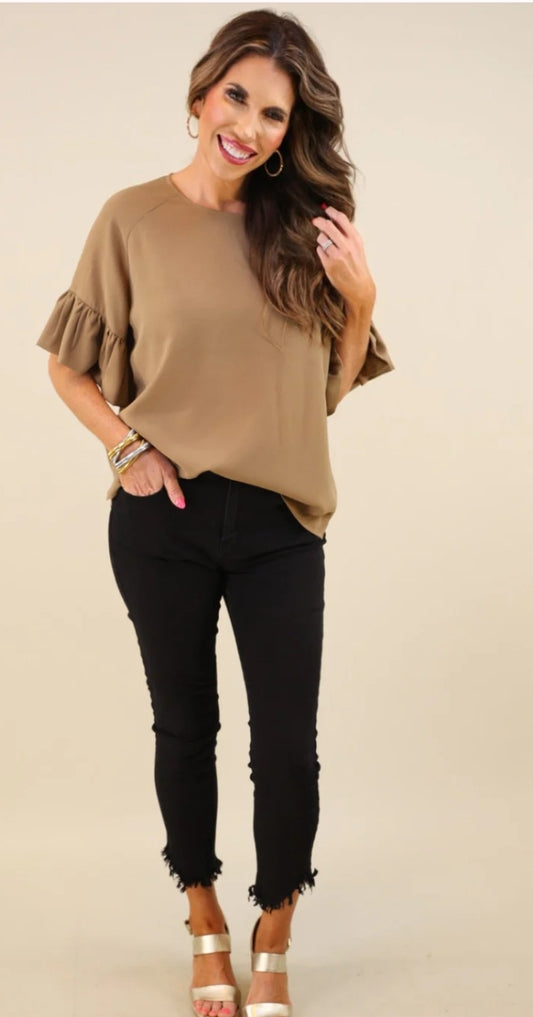 Ruffle Sleeve Top