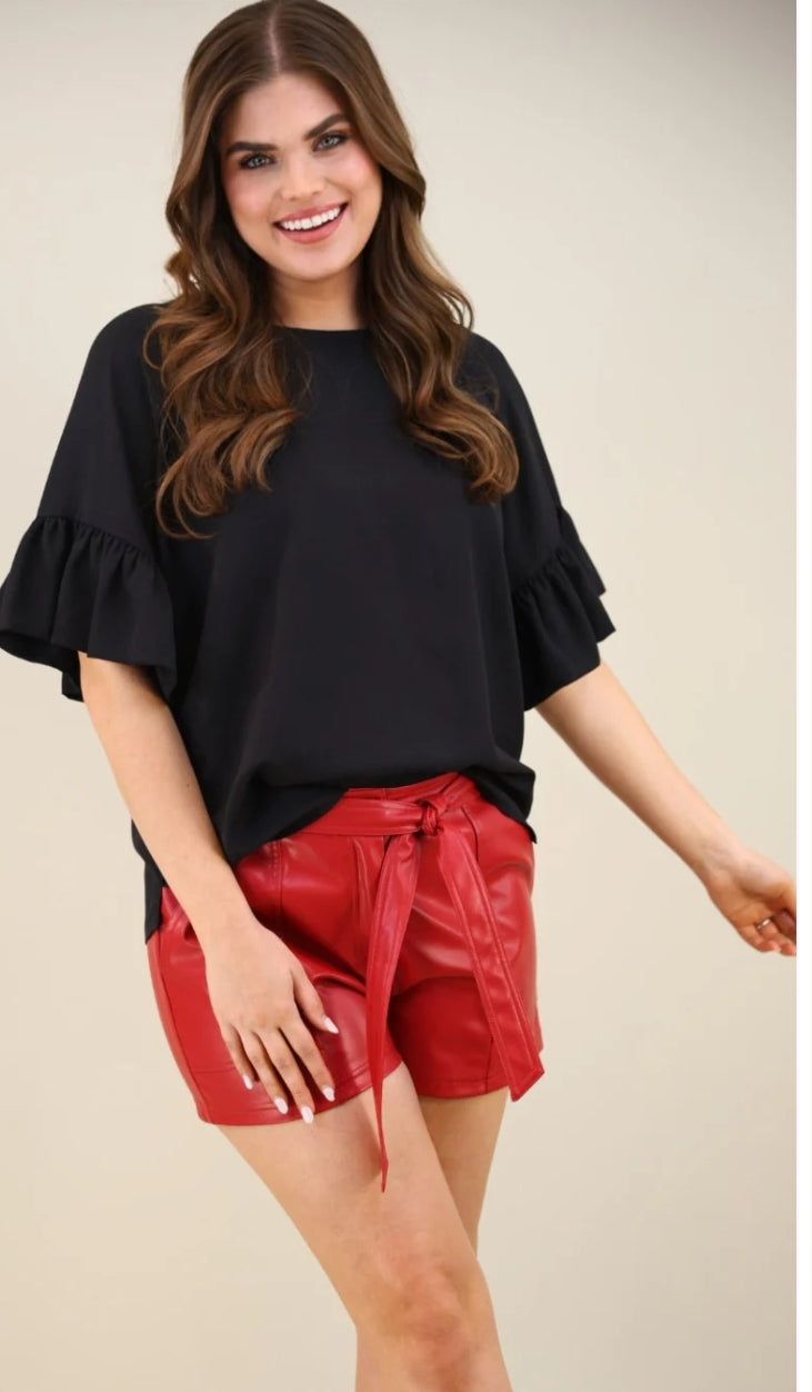 Ruffle sleeve top