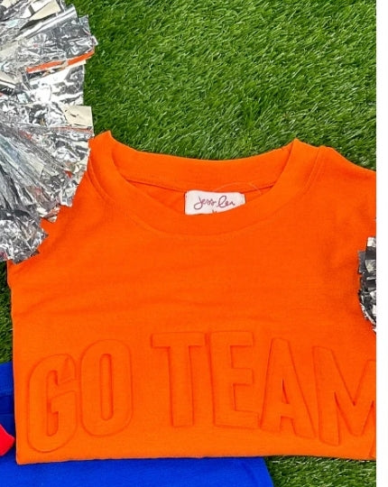 Embossed Oversized Go Team Tee