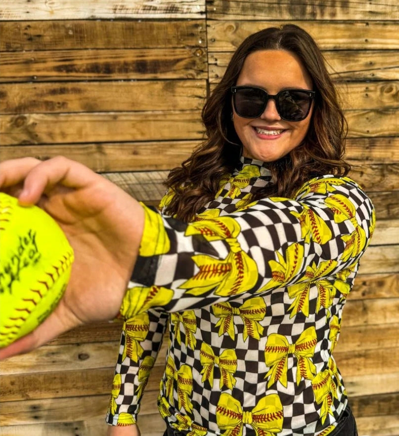 Throw like a girl mesh top