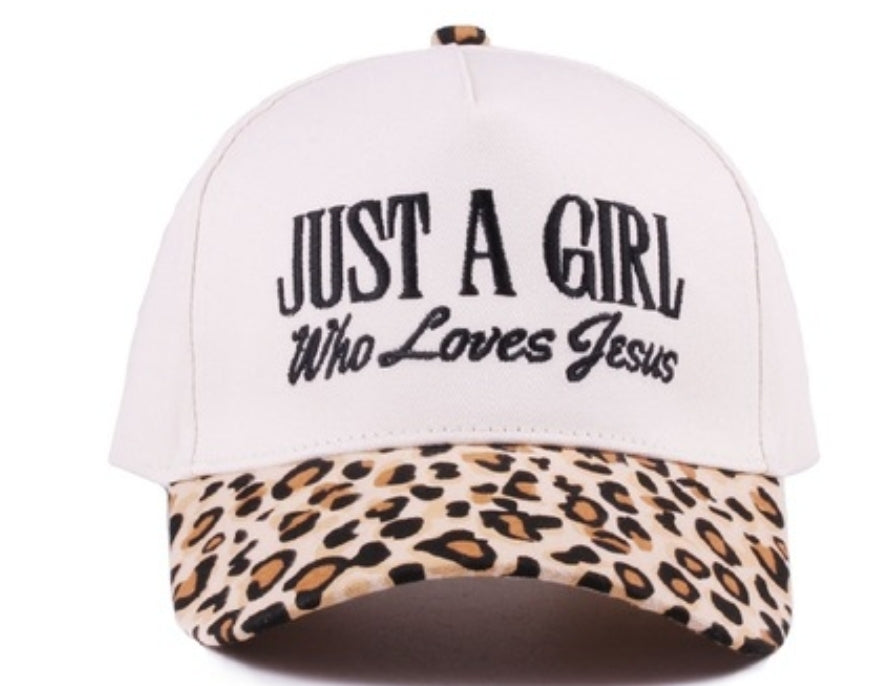Just a girl who loves Jesus two-tone canvas cap